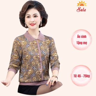 Áo len cho mẹ, cho bà, áo len trung niên SULA, len dệt kim