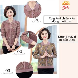 Áo len cho mẹ, cho bà, áo len trung niên SULA, len dệt kim