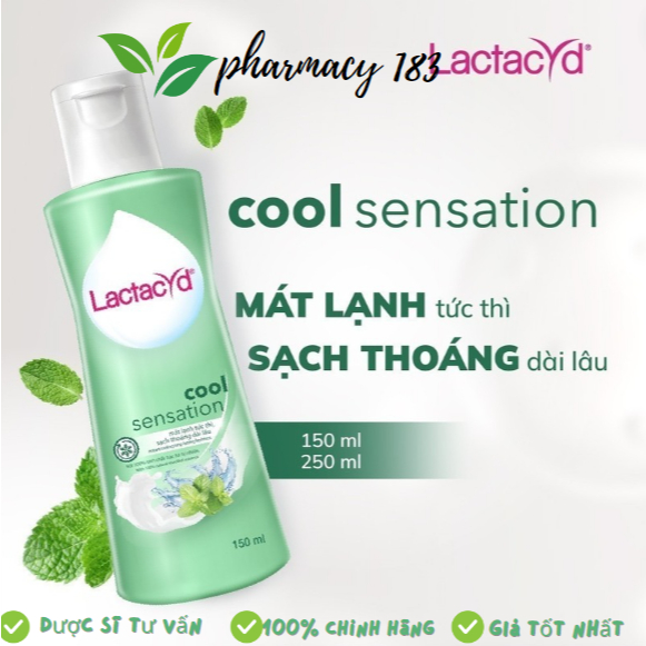 DDVS Phụ Nữ Lactacyd Cool Sensation 250ml Mát Lạnh & Sạch Thoáng Dài Lâu
