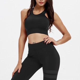 Bộ quần áo tập gym, yoga nữ cao cấp gồm áo bra quần dài S02
