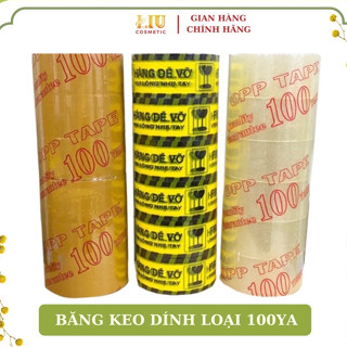 1 CÂY BĂNG KEO TRONG, ĐỤC, HÀNG DỄ VỠ 100 YARD , NẶNG 1KG, GỒM 6 CUỘN