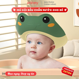 Mũ Tắm Chống Nước Cho Bé Mũ Gội Đầu Chắn Nước Thông Minh Khoa Học Hình Ếch Dễ Thương Bảo Vệ Tai Và Mắt Cho Bé
