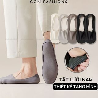 Tất lười nam cao cấp GOMTAT vớ mang giày lười chống tuột gót chất liệu cotton co giãn thoáng khí  -TATLUA-UYE-7010-1DOI 