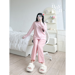  Bộ Dài Mặc Nhà Nữ Áo Tay Dài Gắn Nút - Quần Dài Đũi Mềm Mại - NEONVN set đồ bộ tay dài quần dài mặc nhà mềm mại ấm áp 