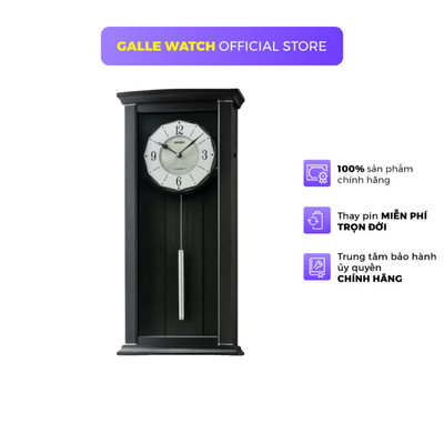 ĐỒNG HỒ TREO TƯỜNG SEIKO QXM605KL, quả lắc, có nhạc chuông, thời trang, thanh lịch, vỏ gỗ bền bỉ, chính hãng Nhật Bản