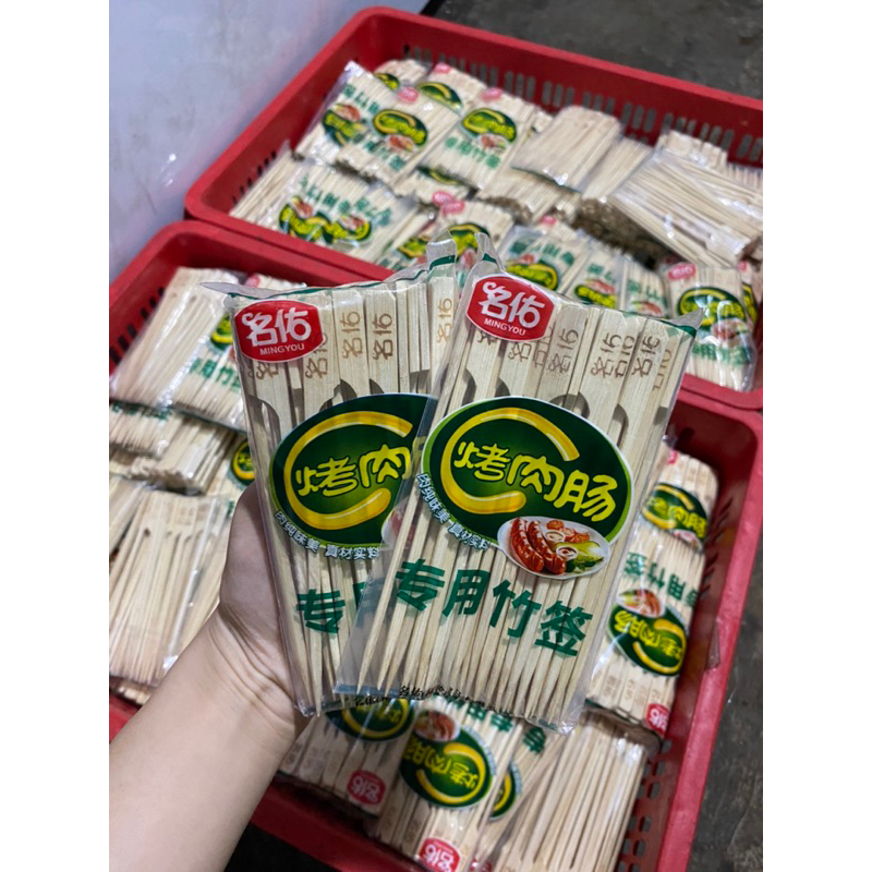 Que gỗ xiên xúc xích, Lạp sườn Hà Khẩu (15cm)