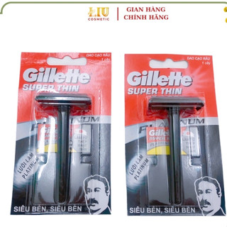 DAO CẠO RÂU GILLETTE SUPER THIN TẶNG KÈM 1 LƯỠI LAM - DAO LAM CẠO RÂU