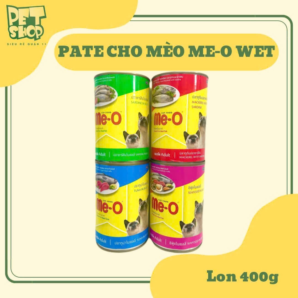 Pate Cho Mèo ME-O Từ Cá Tươi Lon 400G