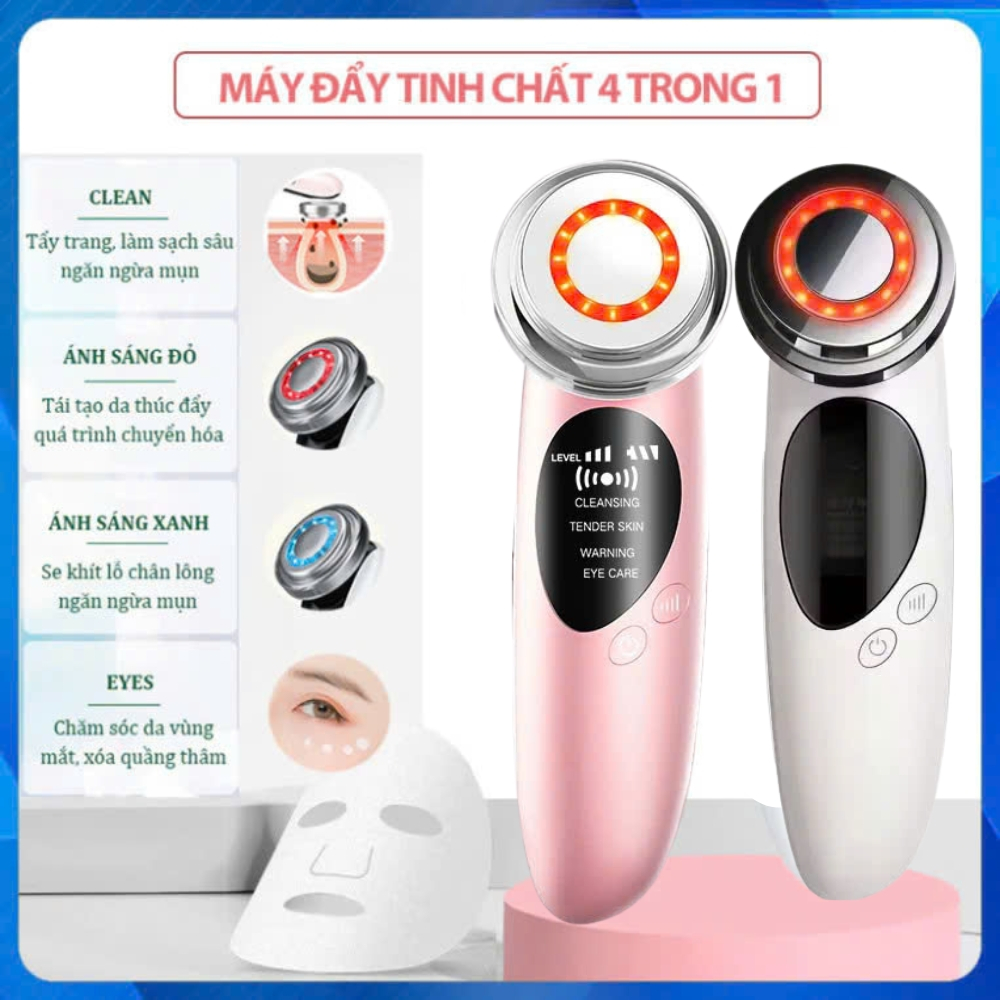 Máy Đẩy Tinh Chất Nâng Cơ, Chăm Sóc Da Công Nghệ Mới Massage Mặt 7 Chế Độ, Máy Di Tinh Chất ION Cao cấp nâng cơ mặt