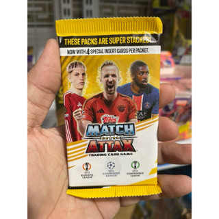 [ Pack Lẻ 4 Insert ] 1x Match Attax Champions league 2024/25 24/25( Pack 12 thẻ ) ( 4 Insert/ 4 Thẻ Đặc Biệt )