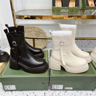   SẴN  bốt nữ cổ cao MPB đế xuồng boots mũi tròn Fullbox 