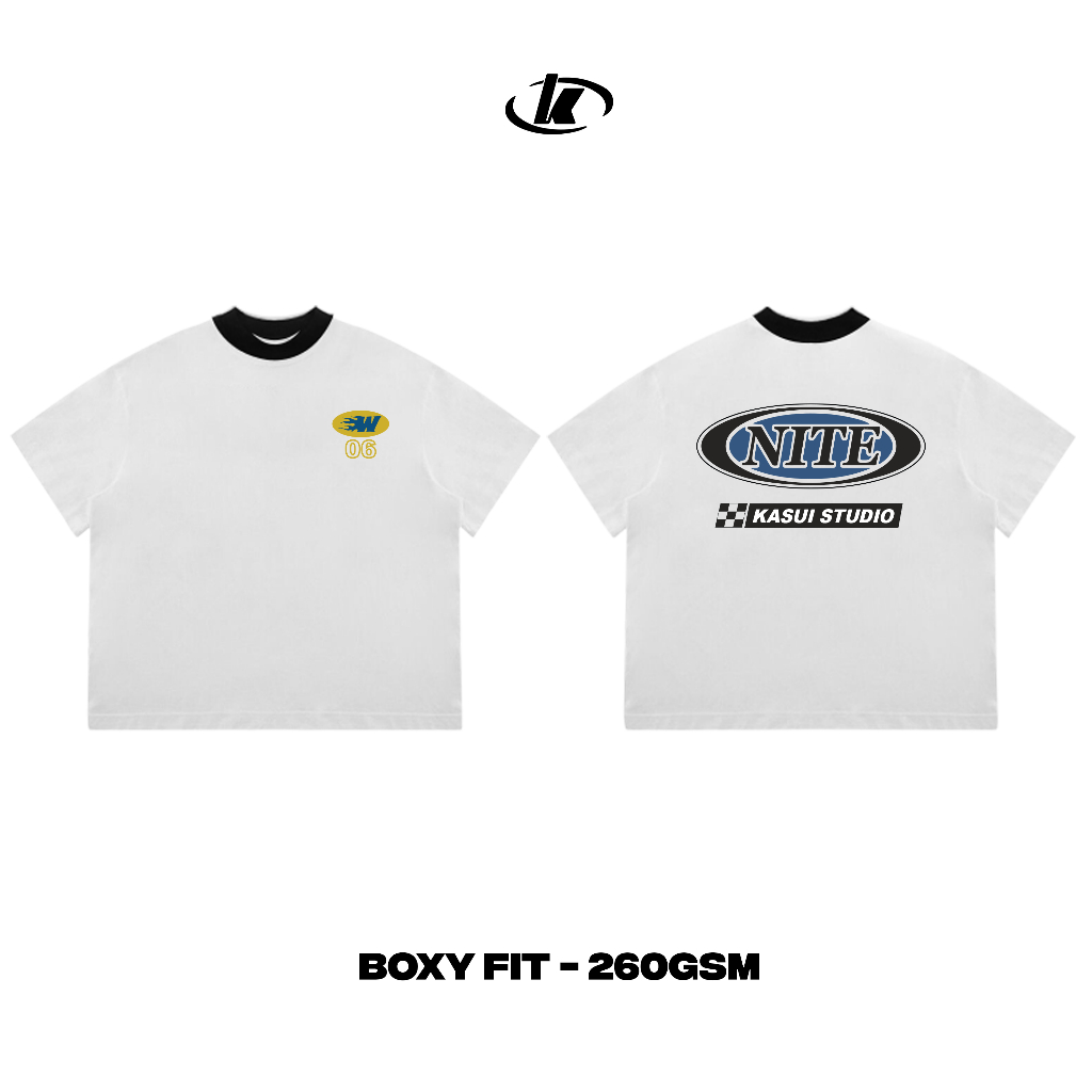 Áo Thun Form Boxy KASUI NITE – Local Brand – Cotton 260GSM – Unisex