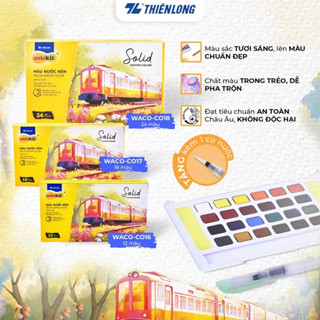  Màu nước nén 12 18 24 màu - Solid Water Color Thiên Long Colokit - Đạt tiêu chuẩn châu Âu 