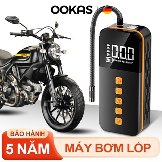  OOKAS Bơm Hơi Xe Máy Lốp Ô Tô Không Dây màn hình LCD mini 