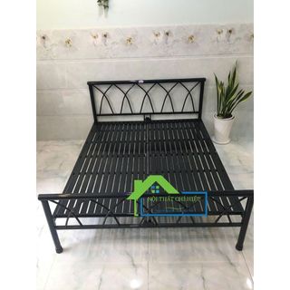 giường sắt đan chéo 1m4 x 2m
