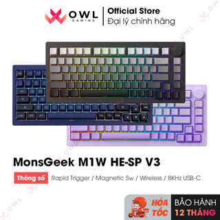 Bàn phím MonsGeek M1W HE-SP V3 (Rapid Trigger / Magnetic Switches / 8K Hz USB-C / Multi mode)