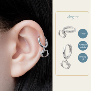  Khuyên vòng thả HELLO KITTY DROP HOOP Elegant  Giá 1 chiếc  