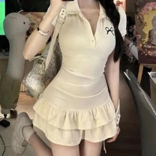 Giấy Hướng Dẫn Sử Dụng - Váy Polo Nhún Eo Thêu Nơ, Đầm Cổ Sơ Mi Cộc Tay Xếp Ly Dáng Ngắn