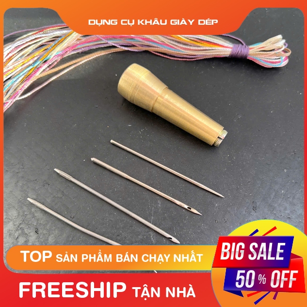 COMBO KIM KHÂU GIÀY CÁN ĐỒNG 4 MŨI (Tặng chỉ khâu)