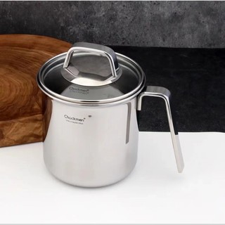 Ca nấu mì Chockmen 1L có quai mì inox 18/10 cao cấp nấu mì đựng đồ ăn [CKM206]