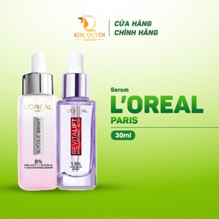 Serum siêu cấp ẩm Hyaluronic Acid 1.5% 30ml &Glycolic Melasyl 1% / 8% dưỡng sáng da Loreal Paris