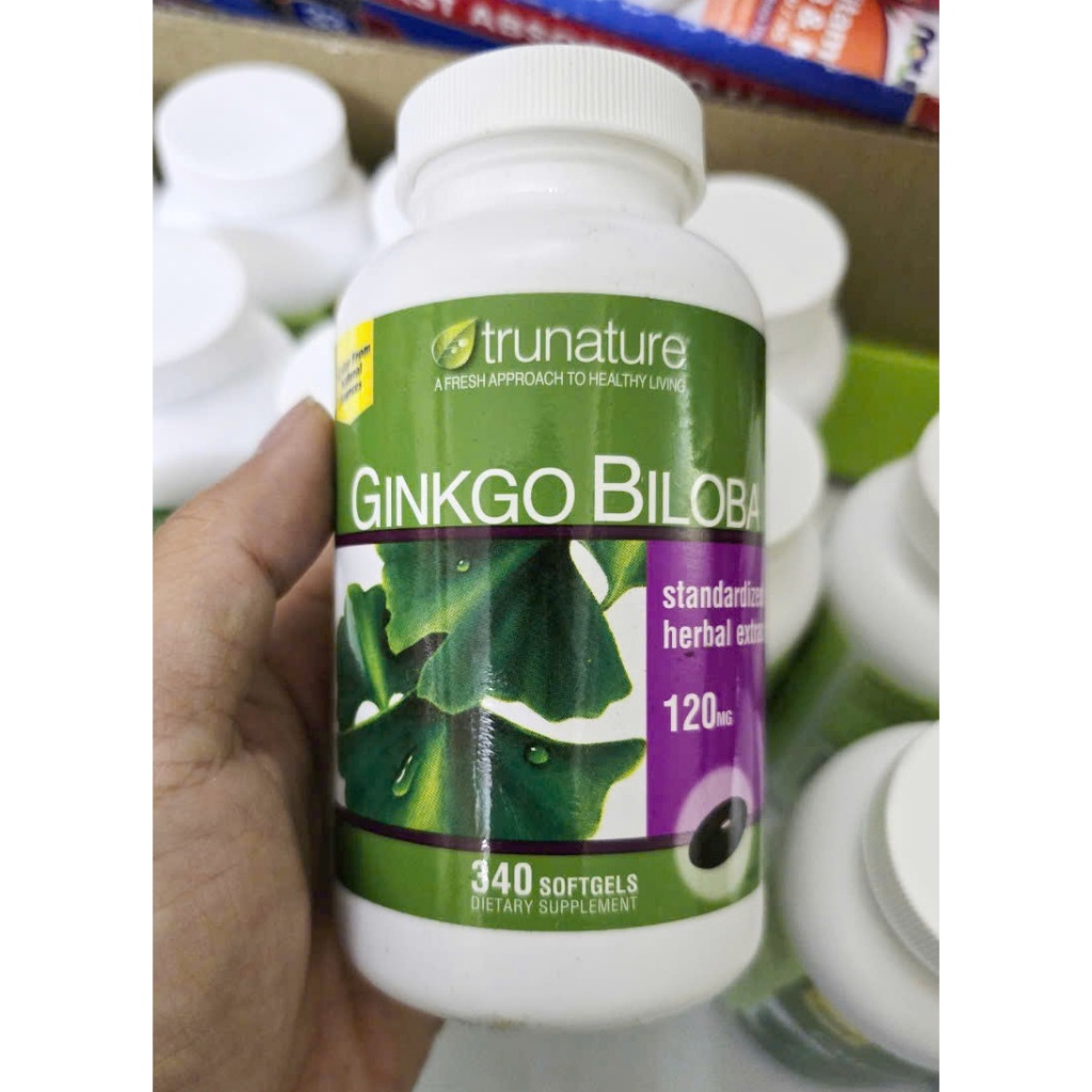 [chuẩn mỹ, date 10/26] Viên Uống Bổ Não Trunature Ginkgo Biloba 120 mg chai 340 viên từ mỹ