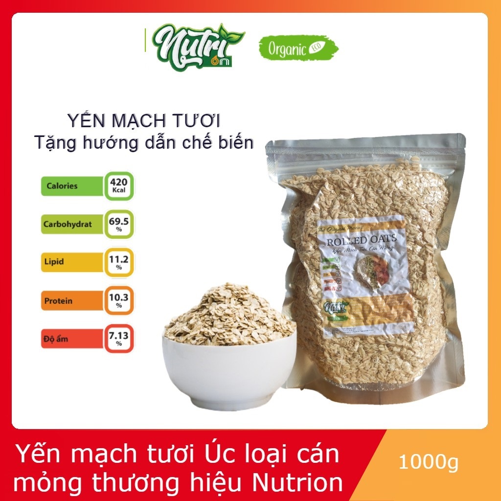 Yến mạch cán mỏng Nutrion 1000gr