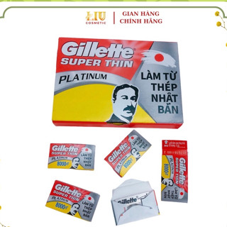 [CHÍNH HÃNG] HỘP 5 CÁI LƯỠI LAM GILLETTE SUPER THIN KO GỈ SIÊU MỎNG SIÊU BỀN - DAO LAM CẠO RÂU - BÁCH HOÁ HANA