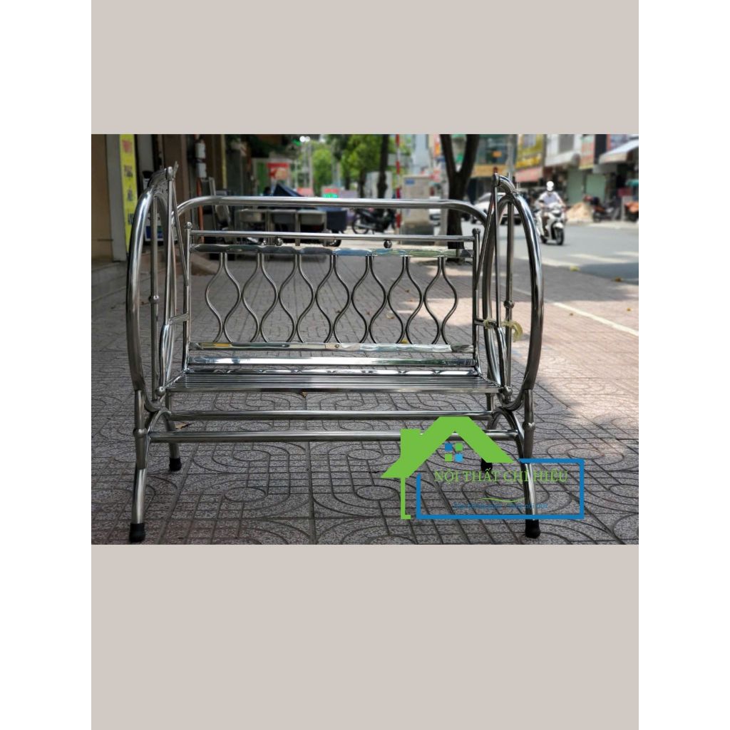 Xích đu mini inox kiếu đan lưới