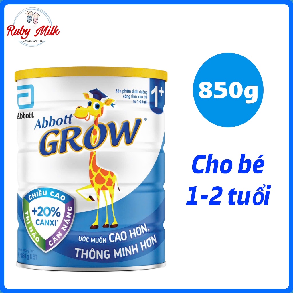 Sữa Bột Abbott Grow 1+ lon 850g Cho bé 1-2 tuổi