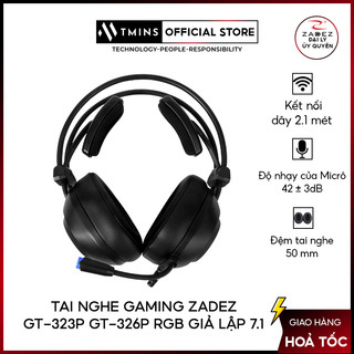 Tai nghe gaming Zadez GT-323P GT-326P RGB giả lập 7.1 - Hàng chính hãng