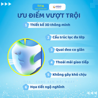 Khẩu trang y tế 3d mask kids UNICHARM nhật bản lọc bụi mịn chống nắng và tia uv cho bé túi 5 cái