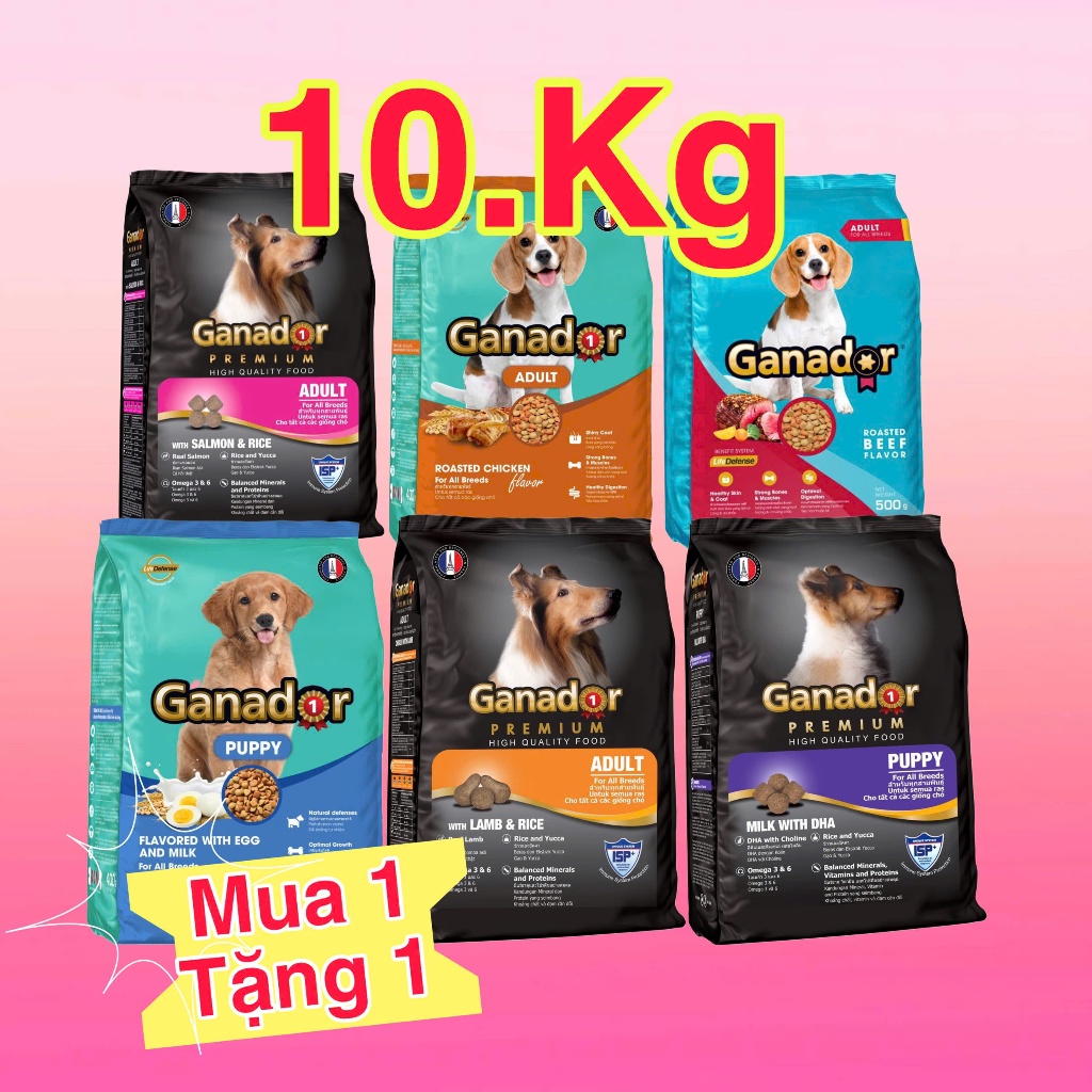 [HỎA TỐC] 10Kg Thức Ăn Hạt Chó Chó Ganador Cung Cấp Nhiều Dinh Dưỡng