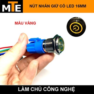 Nút nhấn 16MM nhấn giữ trạng thái ON/OFF 3-6V có led chống nước