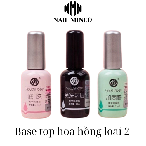 Base, top,cứng móng hoa hồng 15ml (loại 2)
