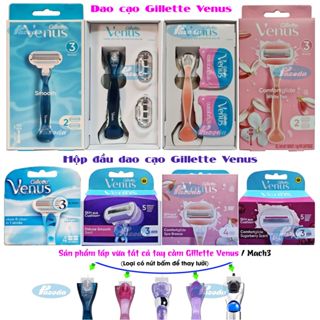 Dao cạo Gillette Venus Smooth/ Comfortglide và hộp lưỡi dao cạo cho nữ Gillette Venus