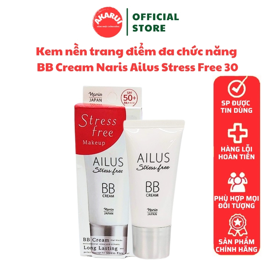 Kem nền trang điểm đa chức năng BB Cream Naris Ailus Stress Free 30g