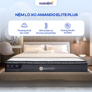  Nệm Lò xo túi độc lập giảm tiếng ồn Amando Elite Plus A - Đệm lò xo cao cấp dày 25cm 