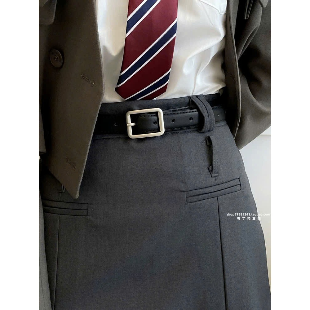 Thắt Lưng Nữ Bản Nhỏ Mặt Vuông Basic Đi Học Dây Nịt Nam Nữ Style Ulzzang Hàn Quốc Dễ Phối Đồ Phương Store T7