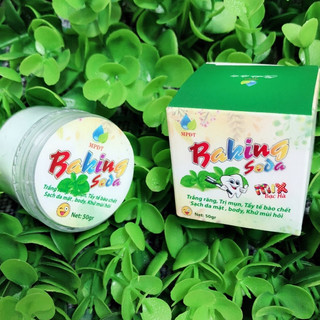Baking soda mix Bạc Hà - Làm Trắng răng, Thơm miệng, Khử mụn, Mịn da, Khử mùi, Tẩy da chết…