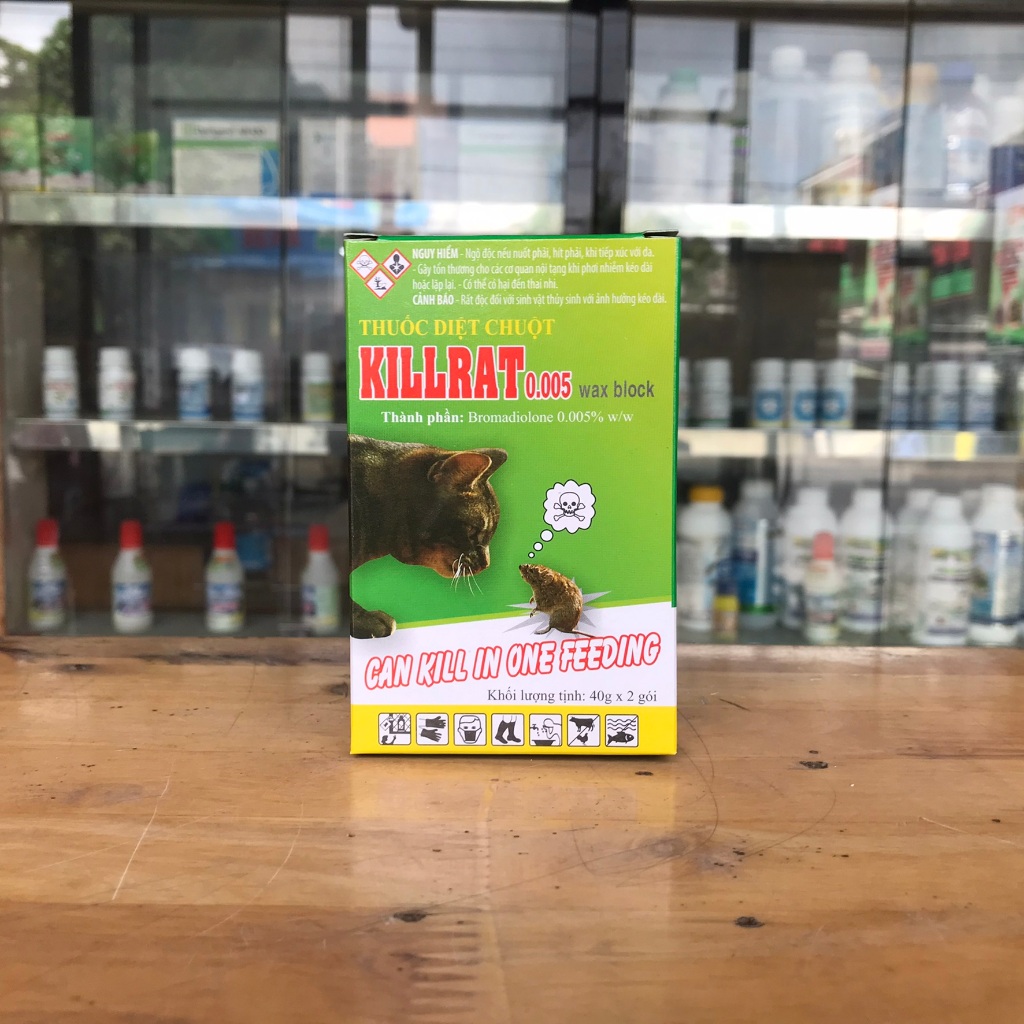 Thuốc diệt chuột Killrat 0.005% (Gói 40g)