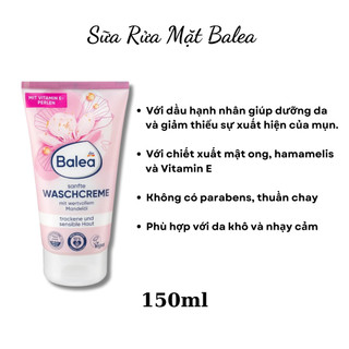 Sữa rửa mặt Balea, CIEN, dành cho da khô, da thường và hỗn hợp 150ml của Đức