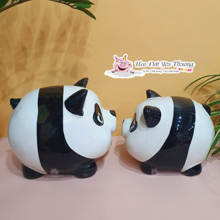 Gấu trúc tiết kiệm gốm sứ ống heo đất, lợn đất đựng tiền ( size 3 và size 4) trang trí, quà tặng, decor