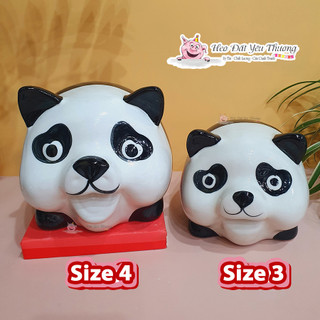 Gấu trúc tiết kiệm gốm sứ ống heo đất, lợn đất đựng tiền ( size 3 và size 4) trang trí, quà tặng, decor