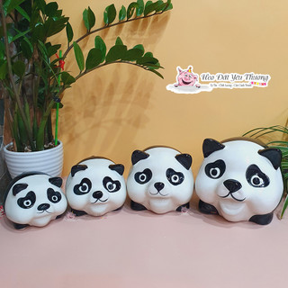 Gấu trúc tiết kiệm gốm sứ ống heo đất, lợn đất đựng tiền ( size 3 và size 4) trang trí, quà tặng, decor