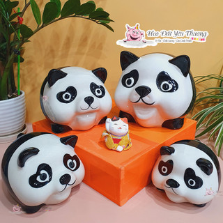 Gấu trúc tiết kiệm gốm sứ ống heo đất, lợn đất đựng tiền ( size 3 và size 4) trang trí, quà tặng, decor