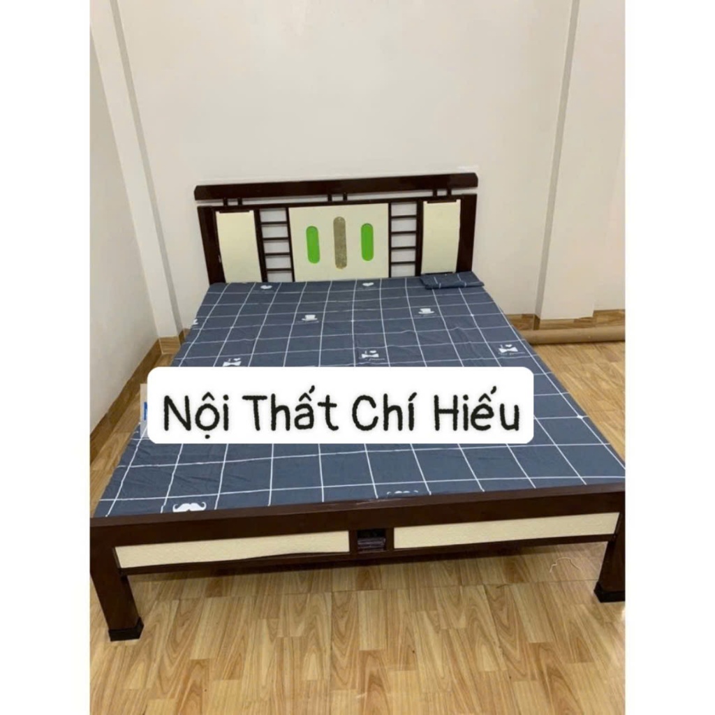 Giường sắt kiểu gỗ 1m4 x 2m