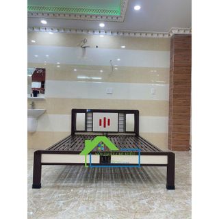 Giường sắt kiểu gỗ 1m4 x 2m