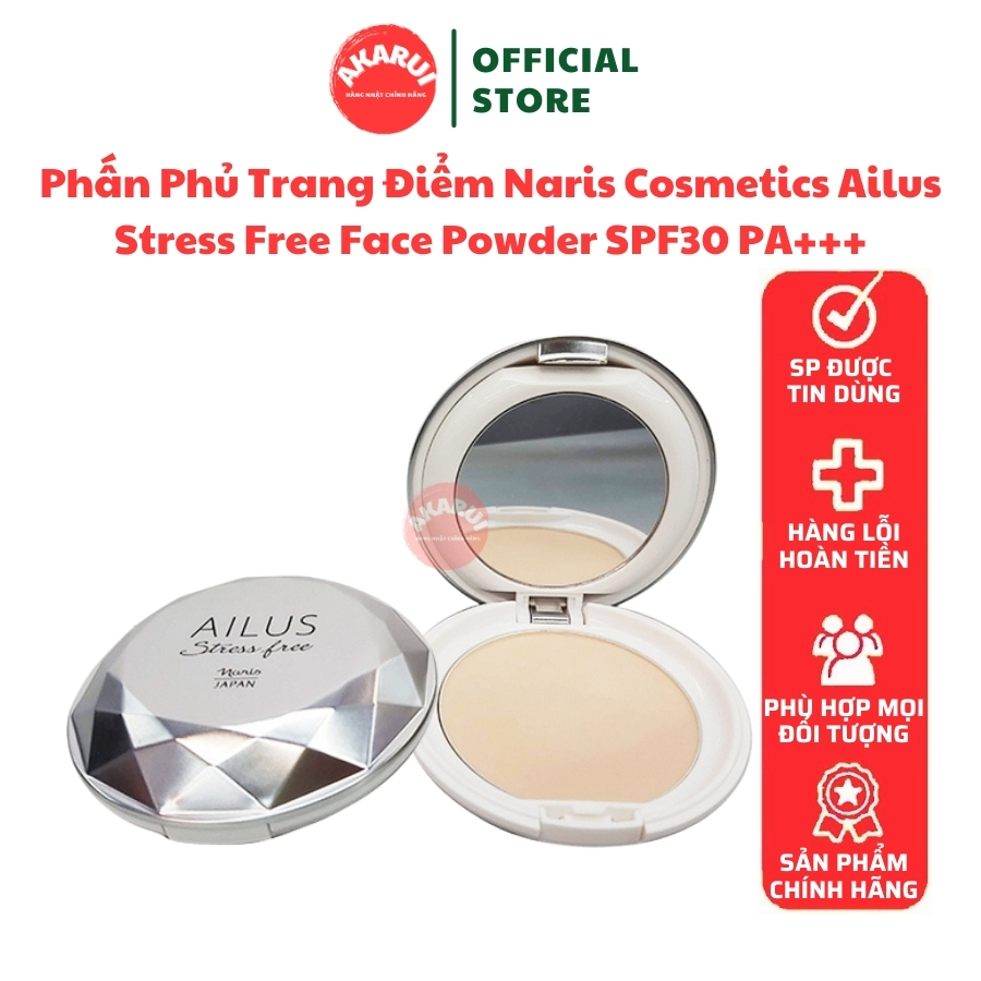 Phấn Phủ Trang Điểm Naris Cosmetics Ailus Stress Free Face Powder SPF30 PA+++