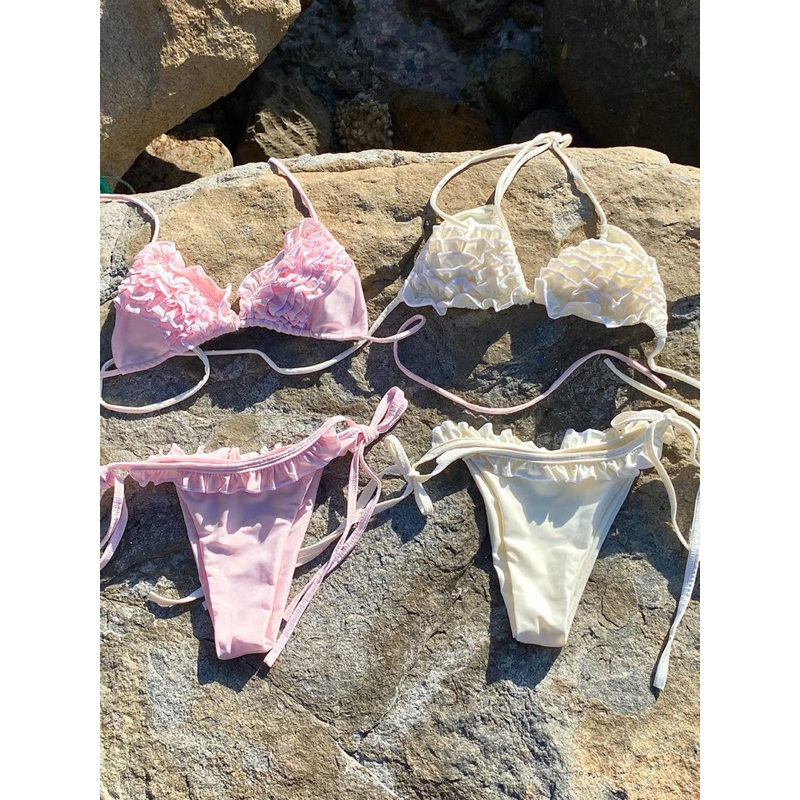 Sẵn hàng- Bikini 3 món thiết kế ren đi biển | BigBuy360 - bigbuy360.vn